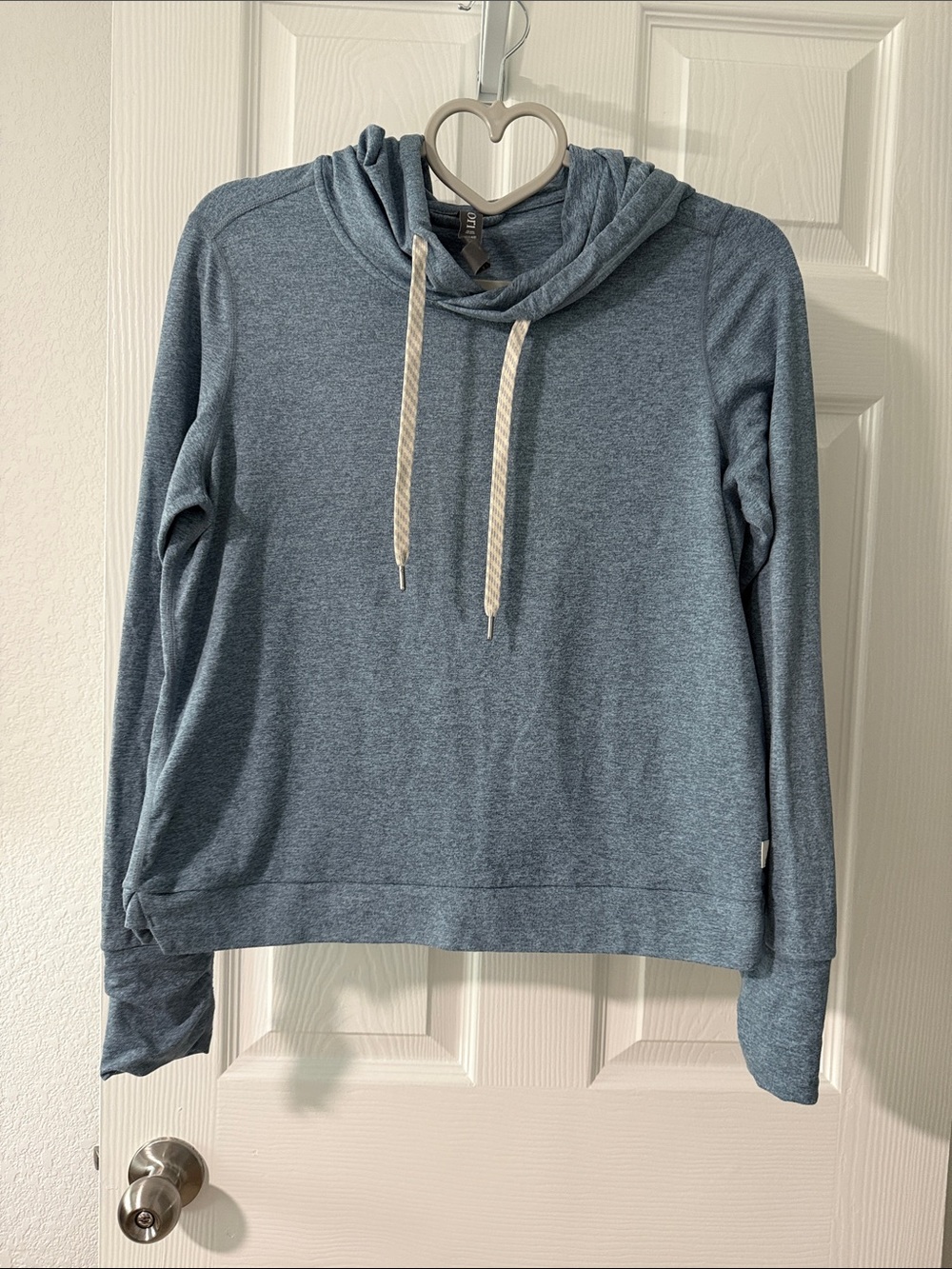 Vuori Heathered Slate Blue Hooded Pullover